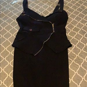 Fashion nova dark navy blue dress